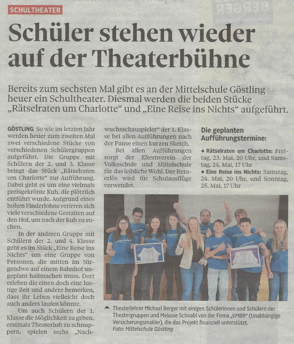 Theaterankündigung NÖN 18 2025